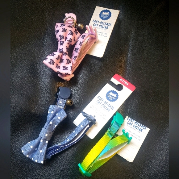 NWT'S WHISKERS CITY | EASY RELEASE ASSORTED KITTEN COLLARS 😸 (3 Collars) - Picture 1 of 5
